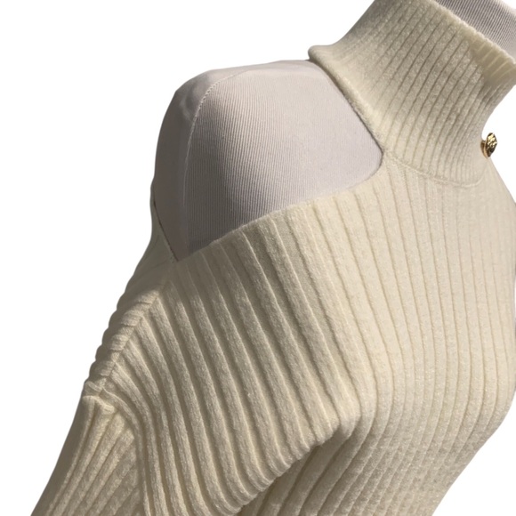 🆕 BALMAIN Cutout cropped turtleneck sweater🆕 - Picture 6 of 11